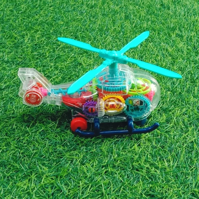 Transparent Gear Helicopter Toy