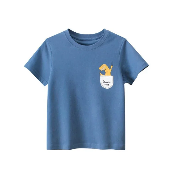 Dino Kids T-Shirt: Summer Fun with trendy print on the back