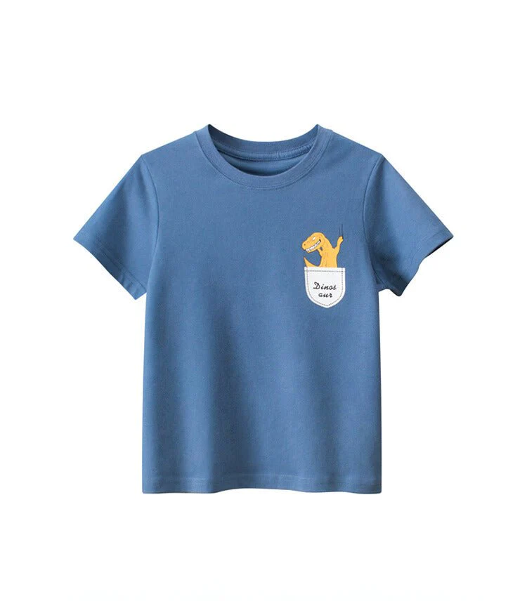 Dino Kids T-Shirt: Summer Fun with trendy print on the back