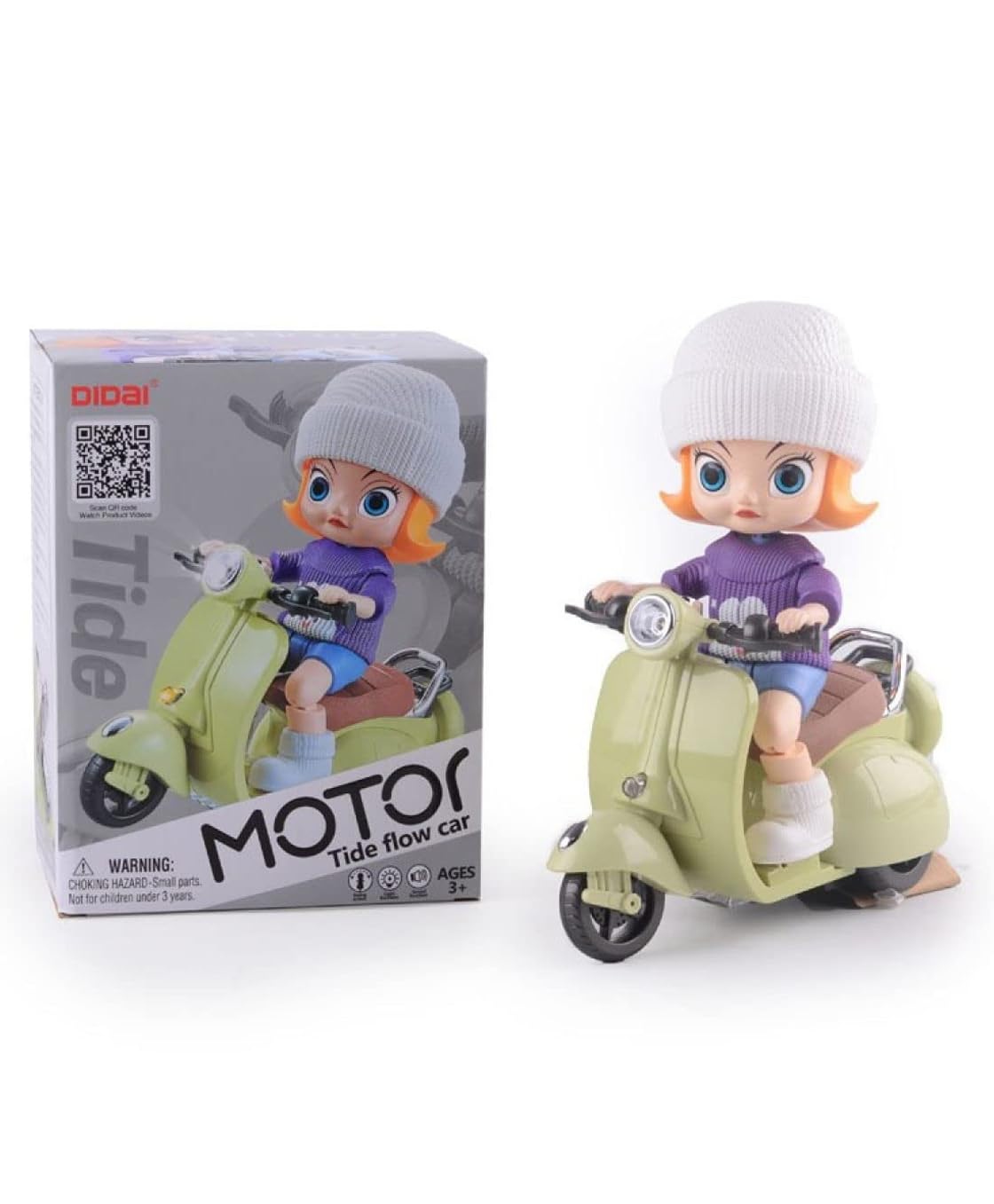 Motor Tide Flow Car, Electric Stunt Motorcycle Rotating Sound and Light